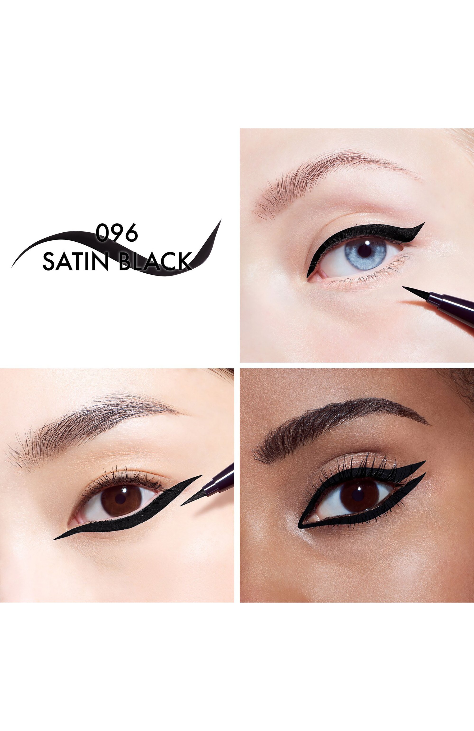 Жидкая подводка для глаз diorshow liquid liner, оттенок 096 черный сатиновый (0,55ml) DIOR, арт. E000000248, фото 3