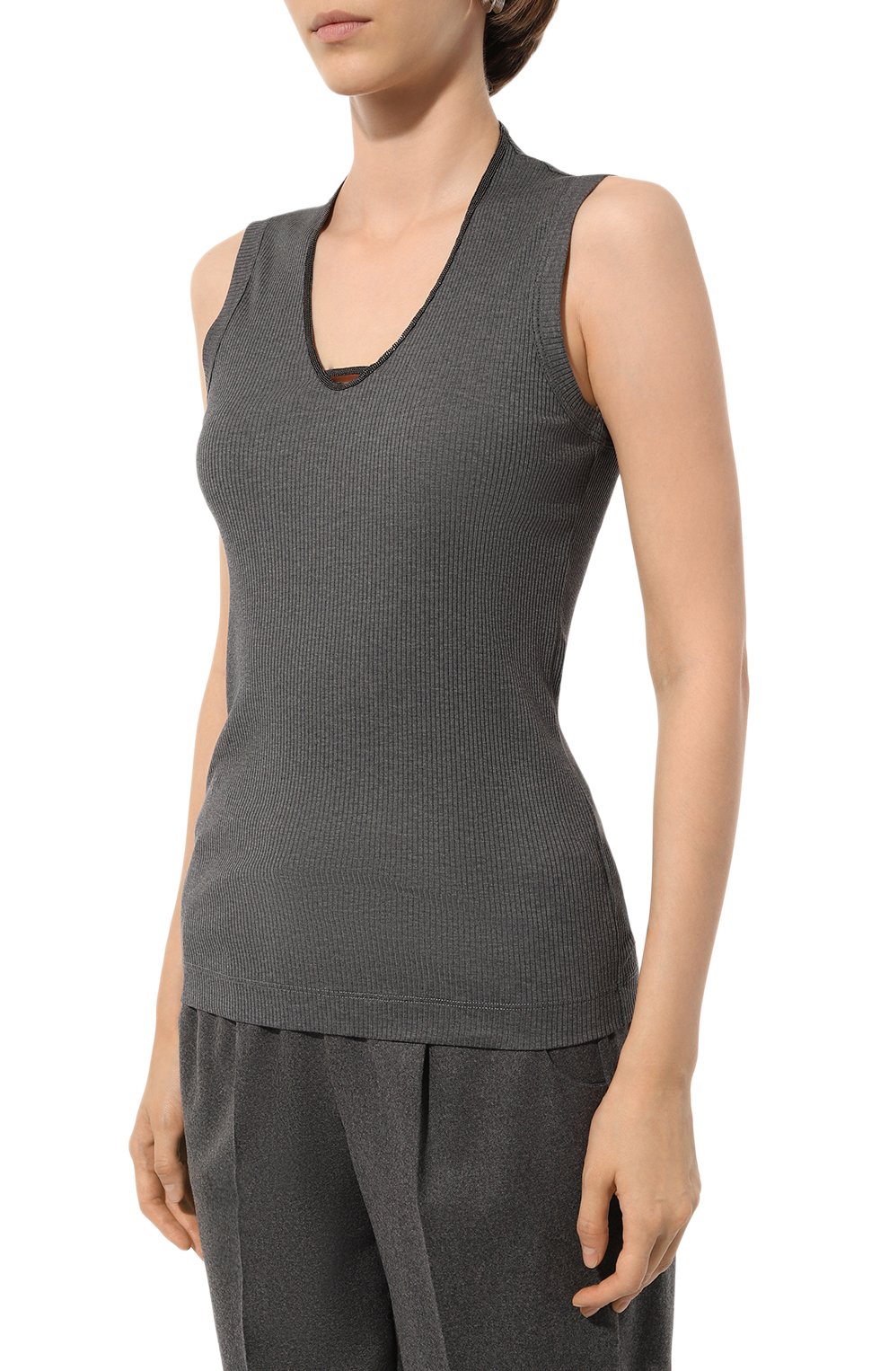 Хлопковый топ BRUNELLO CUCINELLI, арт. MG902BP398, фото 3