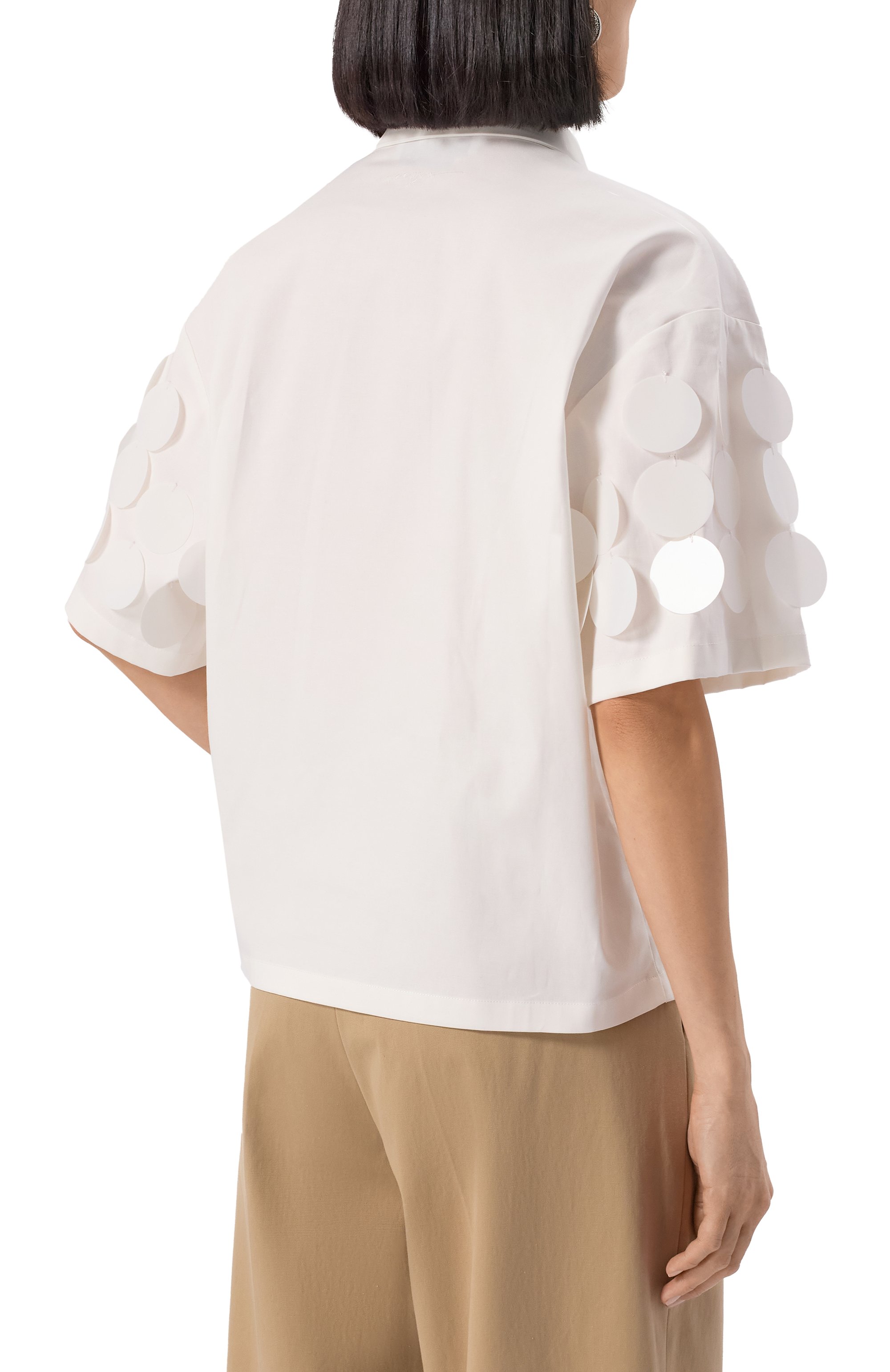 Хлопковая рубашка MSGM, арт. 3842MDE18X/257126, фото 4