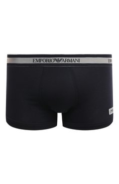 Мужские хлопковые боксеры EMPORIO ARMANI темно-синего цвета, арт. 111389/3F512 | Фото 1 (Кросс-КТ: бельё; Материал сплава: Проставлено; Нос: Не проставлено; Материал внешний: Хлопок; Мужское Кросс-КТ: Трусы)