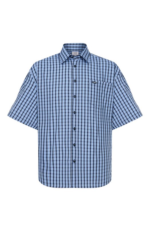 Хлопковая рубашка VETEMENTS ME76SH043N/26132 P0PLIN Синий ME76SH043N/26132 P0PLIN