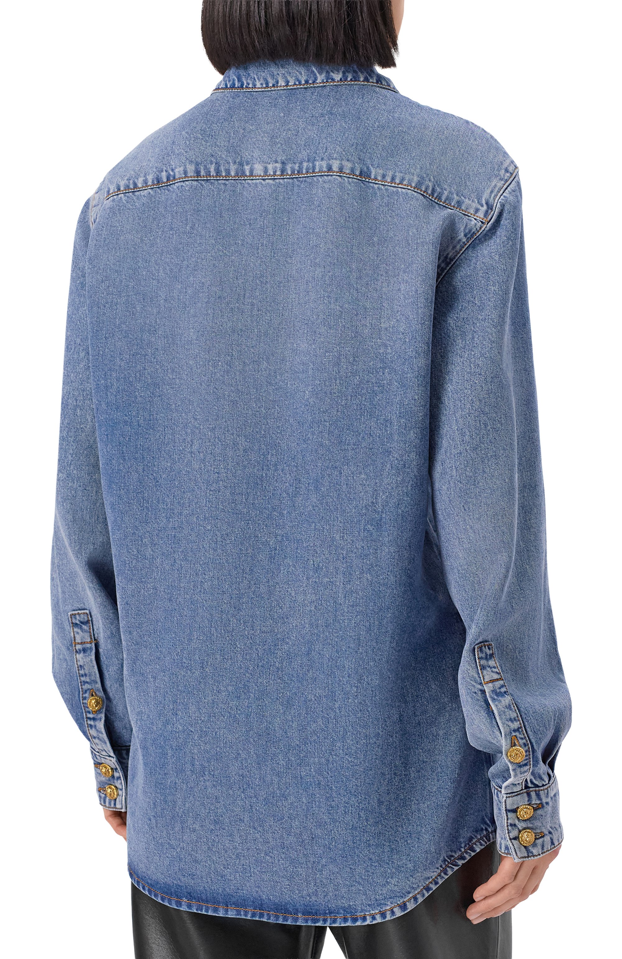 Джинсовая рубашка BALMAIN, арт. FF0HC080/DF97, фото 4