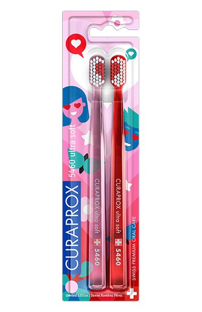 Женская набор зубных щеток duo love 2021 ultrasoft (2 шт.) CURAPROX, арт. 7612412429572