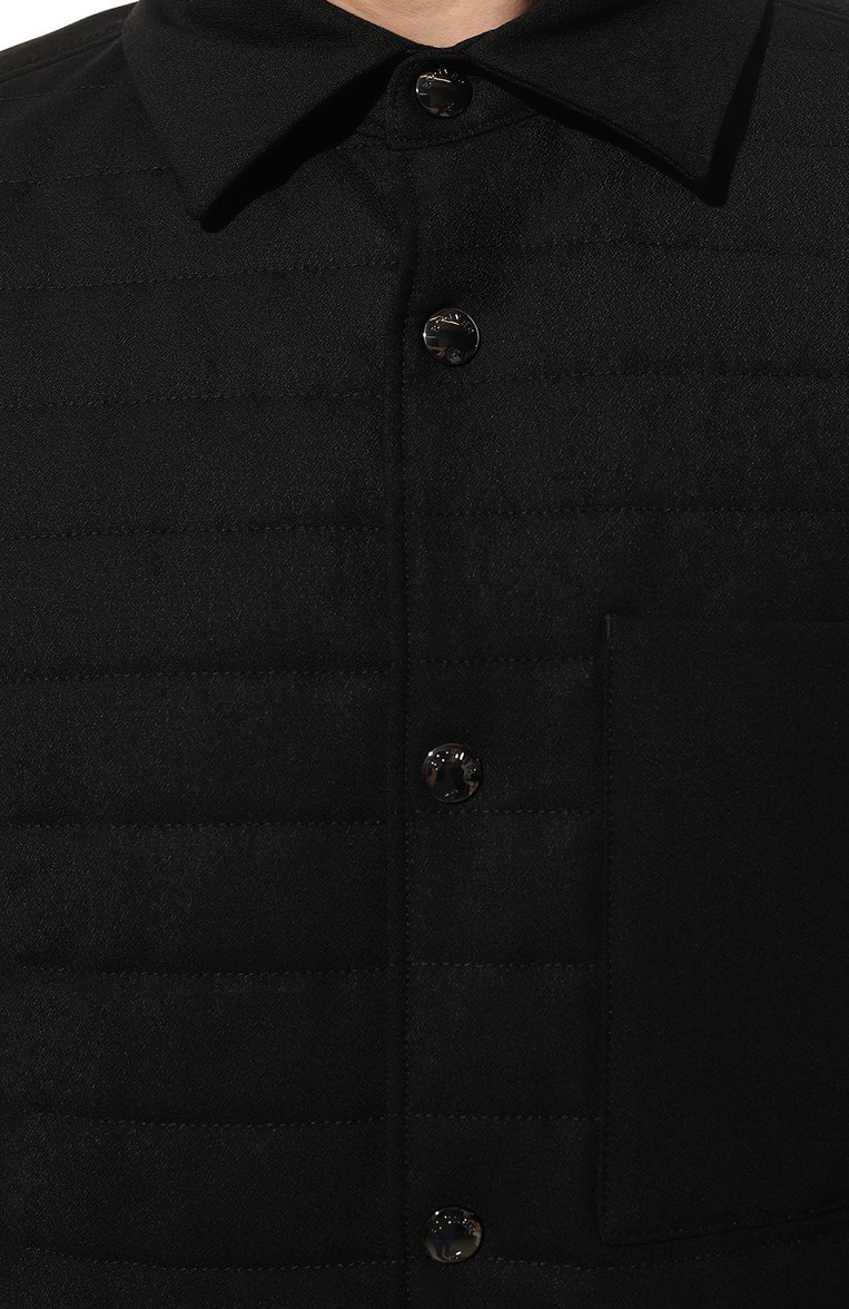 Мужская утепленная куртка BOGNER черного цвета, арт. 38859081 | Фото 5 (Кросс-КТ: Куртка; Материал внешний: Шерсть, Вискоза; Рукава: Длинные; Мужское Кросс-КТ: утепленные куртки; Материал сплава: Проставлено; Материал подклада: Синтетический материал; Драгоценные камни: Проставлено; Длина (верхняя одежда): Короткие; Стили: Кэжуэл)