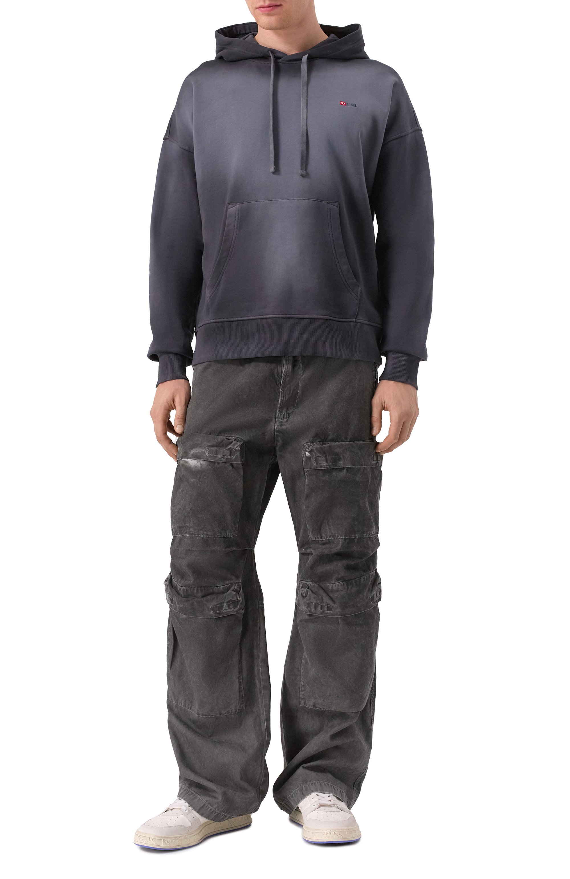 Хлопковое худи DIESEL, арт. A17649/0PKAM, фото 2