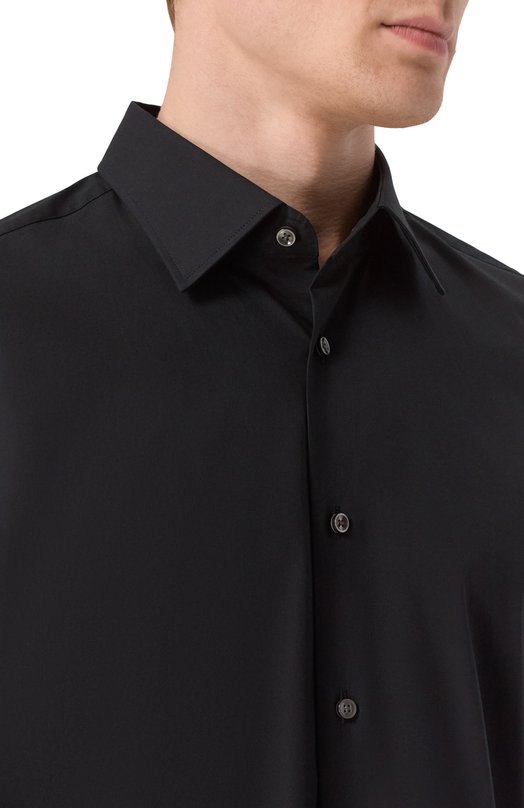 Хлопковая сорочка BOSS 50469345 Чёрный  50469345 Фото 5