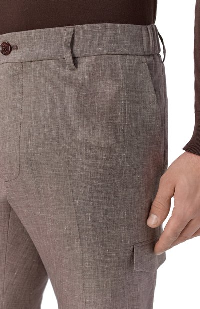 Брюки-карго изо льна и шерсти STEFANO RICCI, арт. M1T6100142/B127HA, фото 5