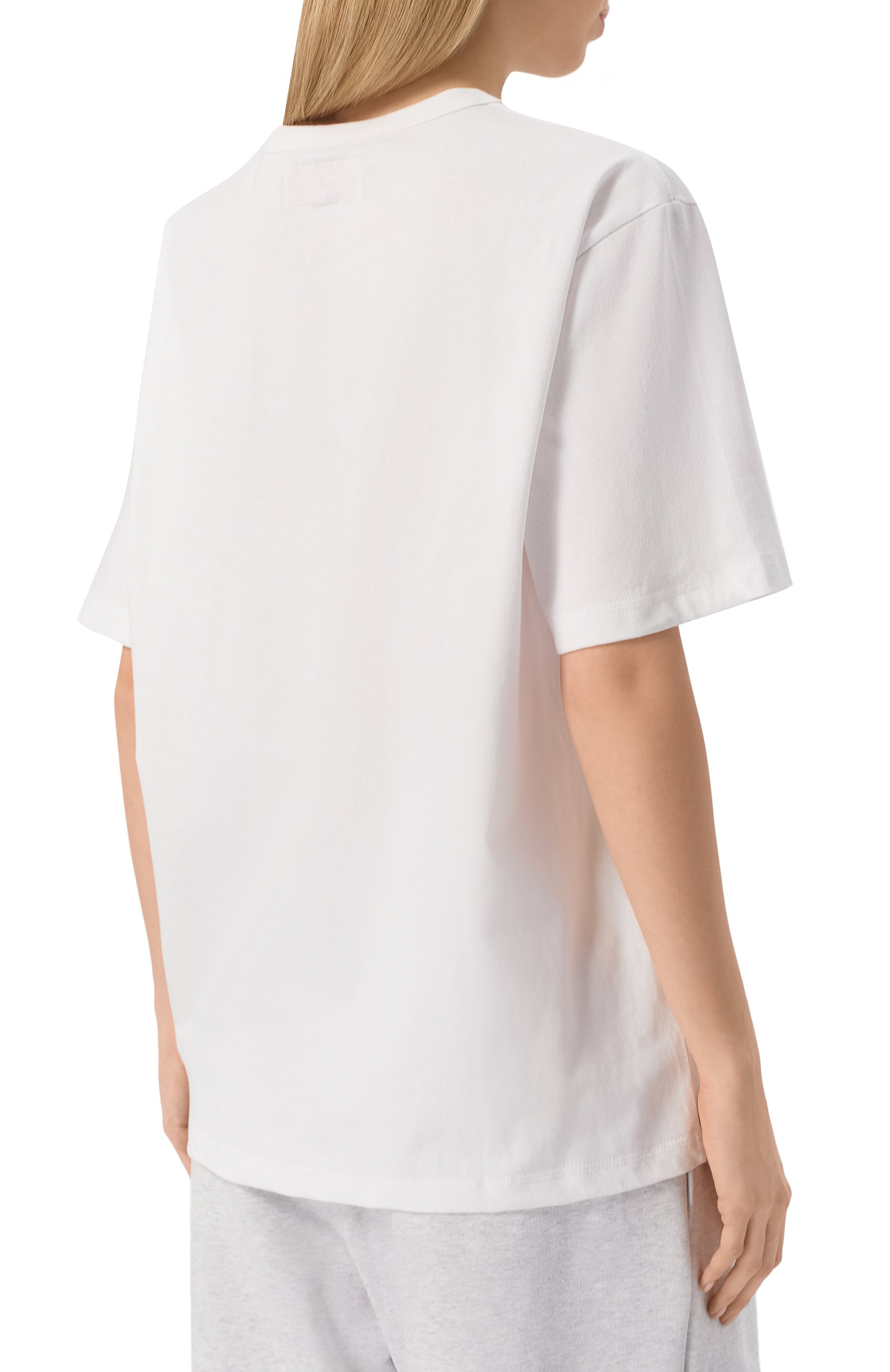 Хлопковая футболка AECA WHITE, арт. AWCMSSBDTTSST003C0.WHITE (L), фото 4