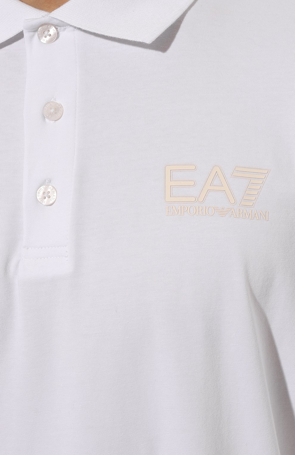Хлопковое поло EA7 белого цвета по цене 9725 руб., арт. 6DPF16/PJVQZ/3XL, фото 5 Хлопковое поло EA7, арт. 6DPF16/PJVQZ/3XL, фото 5