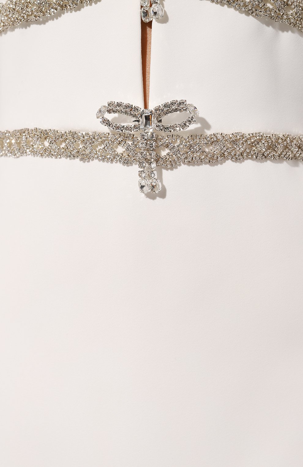 Платье с отделкой стразами SELF-PORTRAIT, арт. PF24-161S-W, фото 5