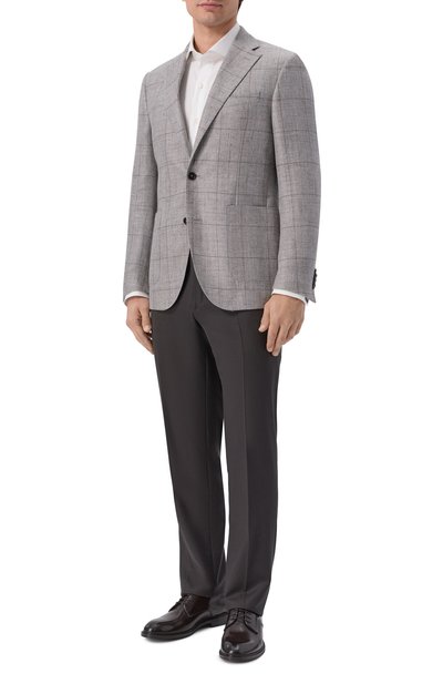 Шерстяные брюки CORNELIANI коричневого цвета по цене 59950 руб., арт. 284L26/2A18111, фото 2 Шерстяные брюки CORNELIANI, арт. 284L26/2A18111, фото 2