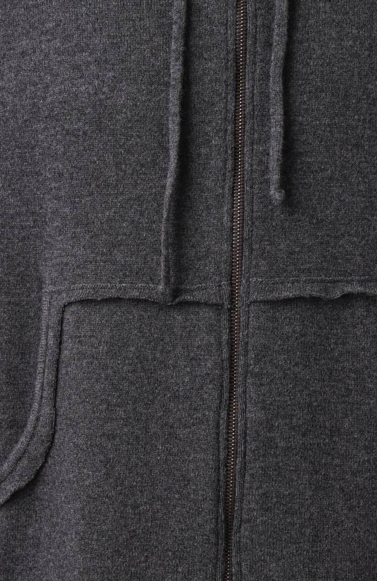 Мужской кардиган из шерсти и кашемира MAISON MARGIELA темно-серого цвета, арт. S50GU0234/M13095 | Фото 6 (Драгоценные камни: Проставлено; Рукава: Длинные; Материал внешний: Кашемир, Шерсть; Материал сплава: Проставлено; Длина (для топов): Стандартные; Мужское Кросс-КТ: Кардиган-одежда; Стили: Минимализм)
