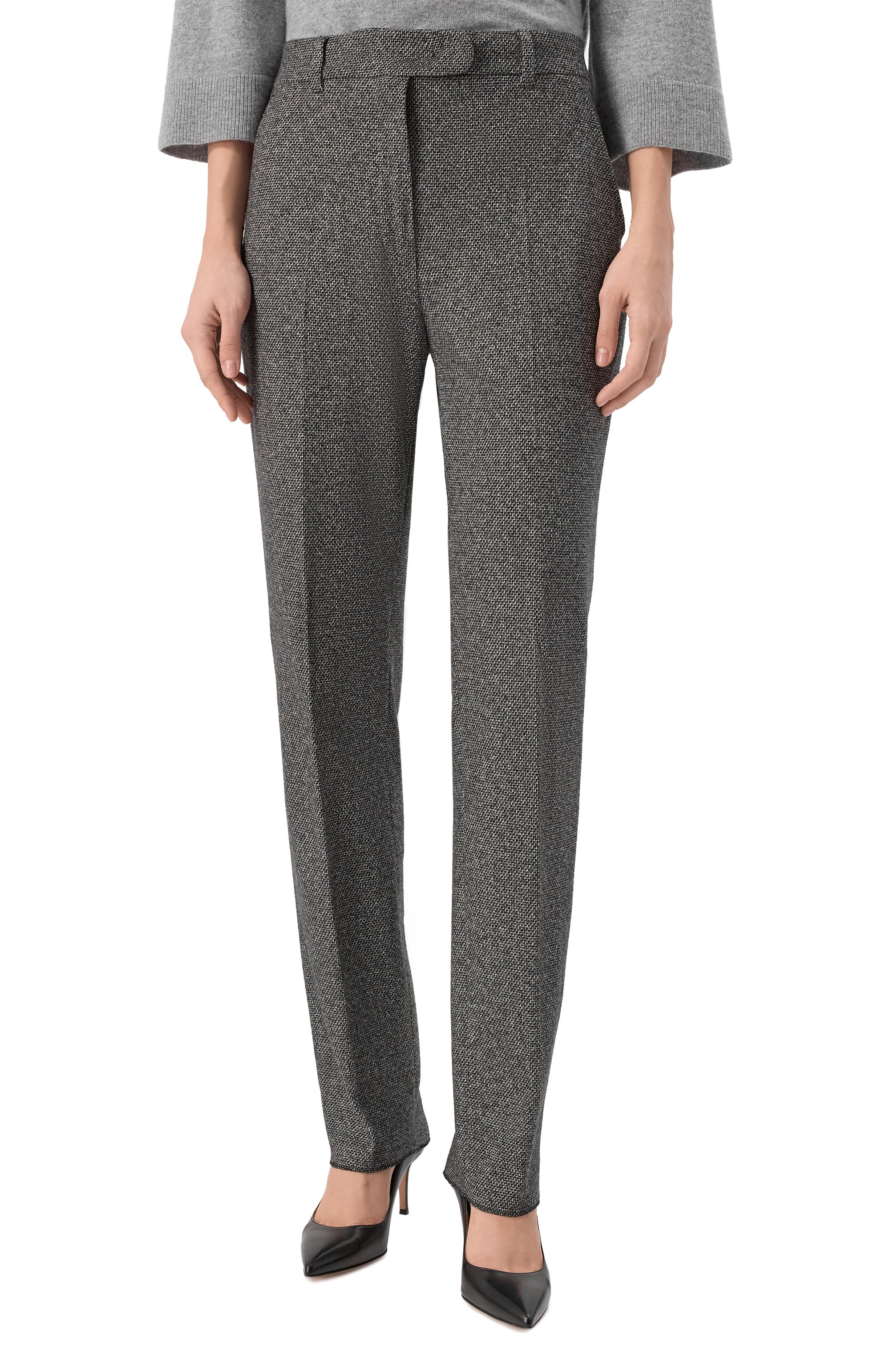 Брюки из хлопка и вискозы MAX MARA STUDIO серого цвета по цене 33750 руб., арт. NEGUS, фото 3 Брюки из хлопка и вискозы MAX MARA STUDIO, арт. NEGUS, фото 3