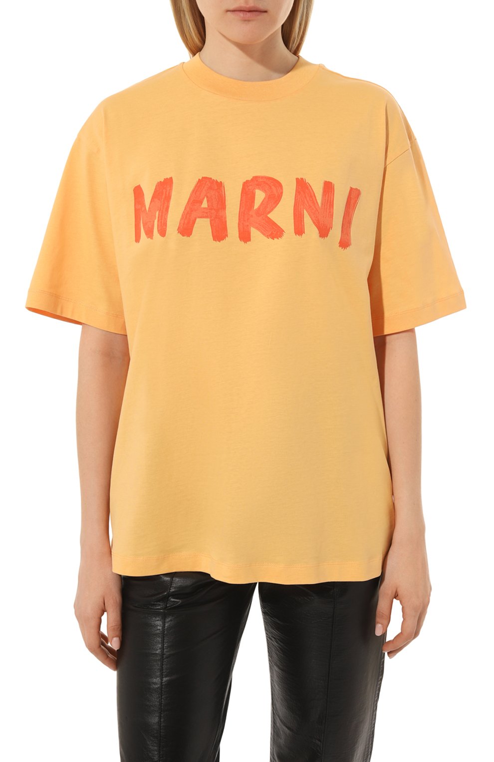 Хлопковая футболка MARNI, арт. THJET49EPH/USCS11, фото 3