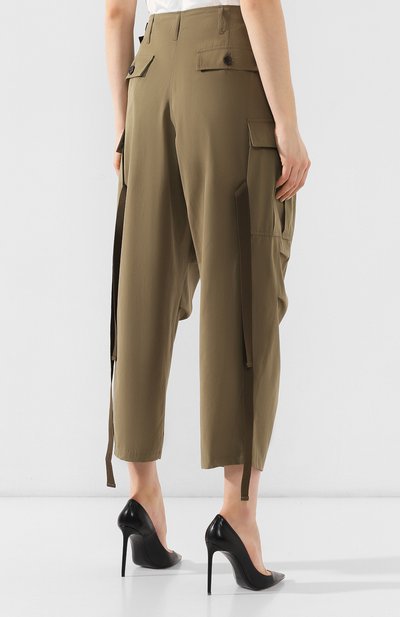 Хлопковые брюки GIVENCHY зеленого цвета по цене 79950 руб., арт. BW50CG11VJ, фото 4 Хлопковые брюки GIVENCHY, арт. BW50CG11VJ, фото 4