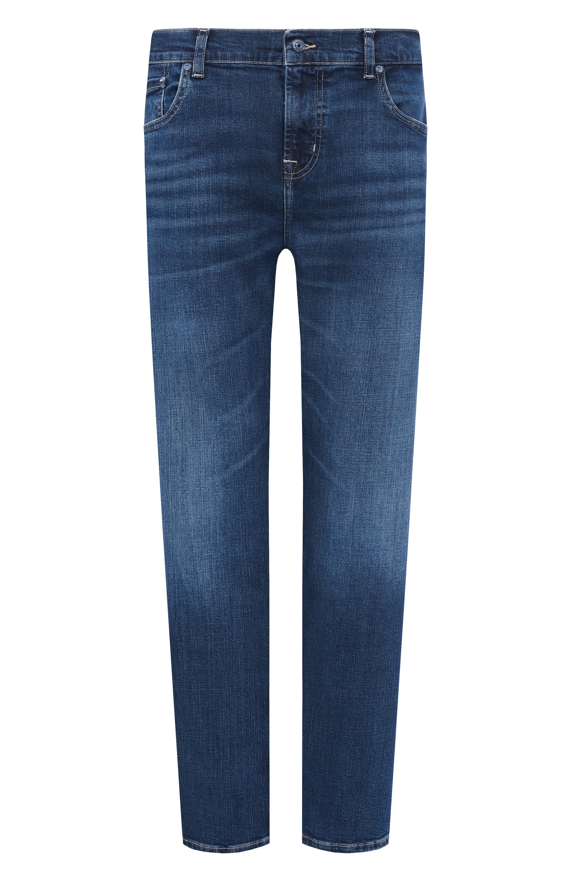Джинсы slimmy 7 FOR ALL MANKIND синего цвета по цене 36700 руб., арт. 7TC4SC42-3LH, фото 1 Джинсы slimmy 7 FOR ALL MANKIND, арт. 7TC4SC42-3LH, фото 1