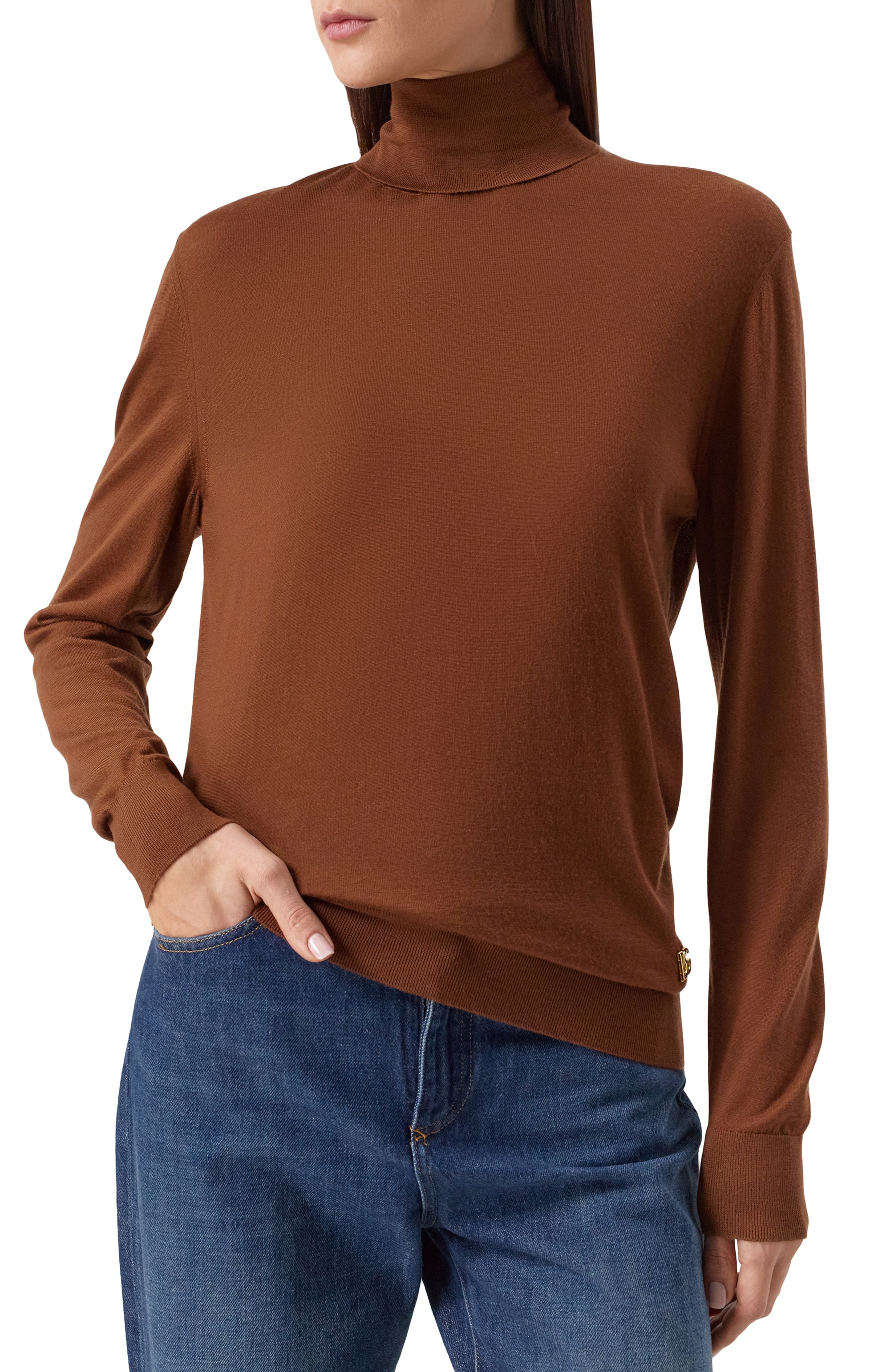 Кашемировая водолазка DOLCE & GABBANA коричневого цвета по цене 106500 руб., арт. FX832T/JAW3F, фото 3 Кашемировая водолазка DOLCE & GABBANA, арт. FX832T/JAW3F, фото 3