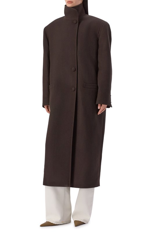 Кашемировое пальто Magda Butrym 343426 Коричневый  343426 Фото 3
