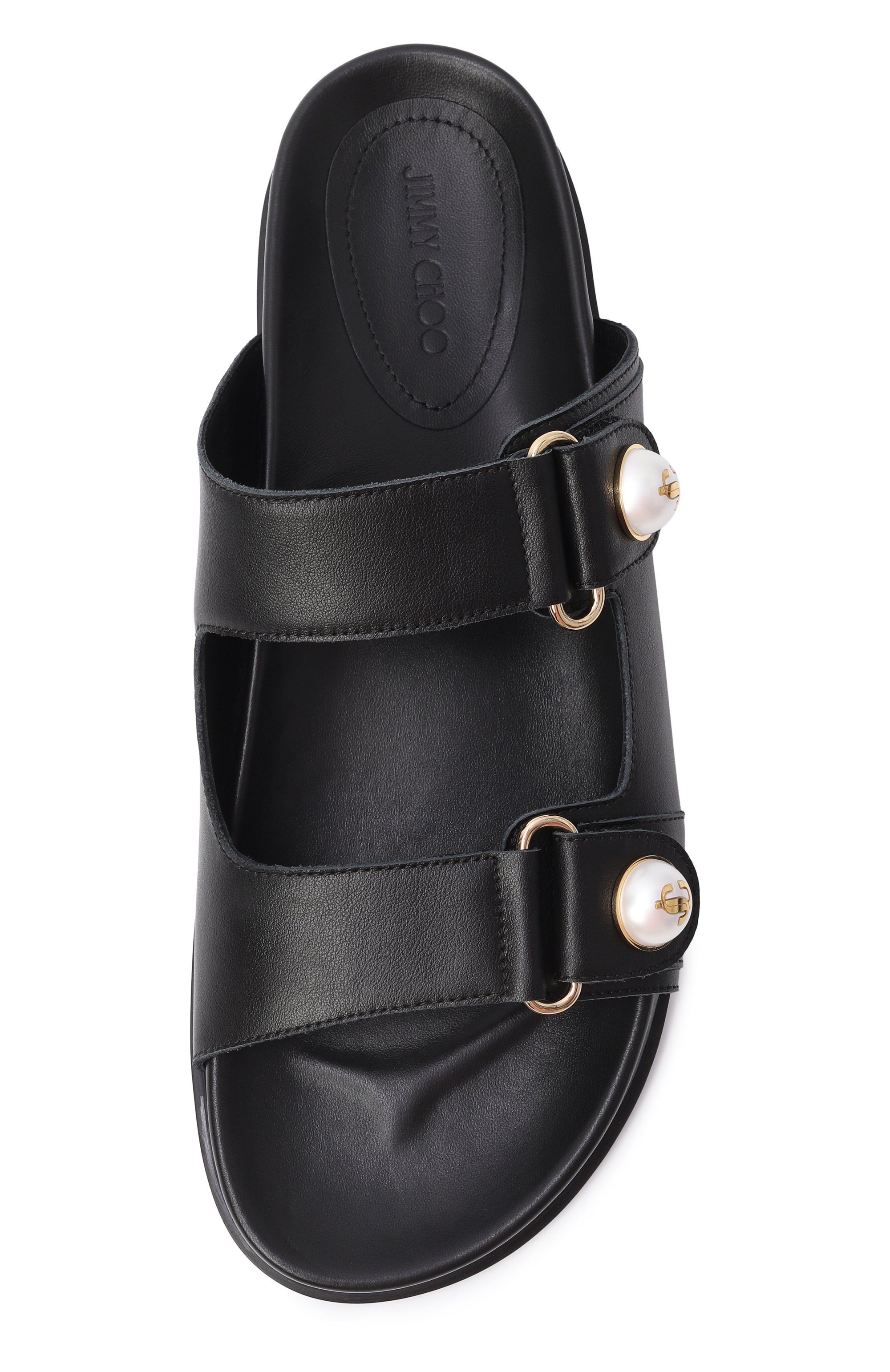 Кожаные шлепанцы fayence JIMMY CHOO, арт. FAYENCE SANDAL/SQM, фото 6