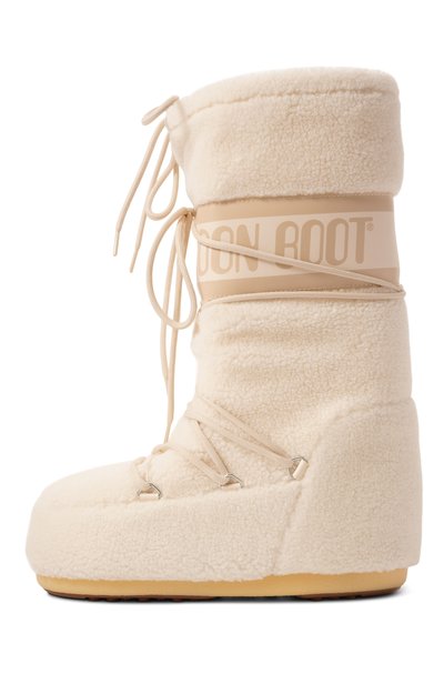 Текстильные сапоги icon MOON BOOT кремового цвета по цене 38950 руб., арт. 80D1403080, фото 4 Текстильные сапоги icon MOON BOOT, арт. 80D1403080, фото 4