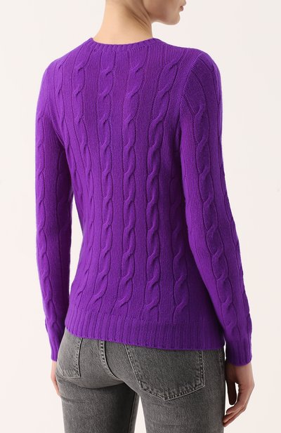 Кашемировый пуловер RALPH LAUREN фиолетового цвета по цене 79950 руб., арт. 919/IXQ18/FXQ18, фото 4 Кашемировый пуловер RALPH LAUREN, арт. 919/IXQ18/FXQ18, фото 4