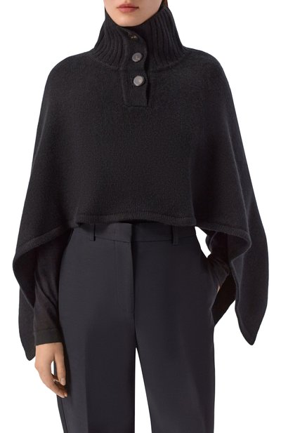 Кашемировая накидка YVES SALOMON черного цвета по цене 97500 руб., арт. 26WAA504XXMACA, фото 3 Кашемировая накидка YVES SALOMON, арт. 26WAA504XXMACA, фото 3