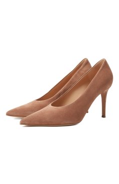 Женские замшевые туфли robbie 85 GIANVITO ROSSI бежевого цвета, арт. G22277.85RIC.CAMPRAL | Фото 1 (Подошва: Плос�кая; Драгоценные камни: Проставлено; Каблук высота: Высокий; Материал внешний: Натуральная кожа, Замша; Материал сплава: Проставлено; Материал внутренний: Натуральная кожа; Каблук тип: Шпилька)