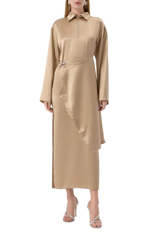 Атласное платье Nanushka NW25RSDR02672 Бежевый  NW25RSDR02672 Фото 3