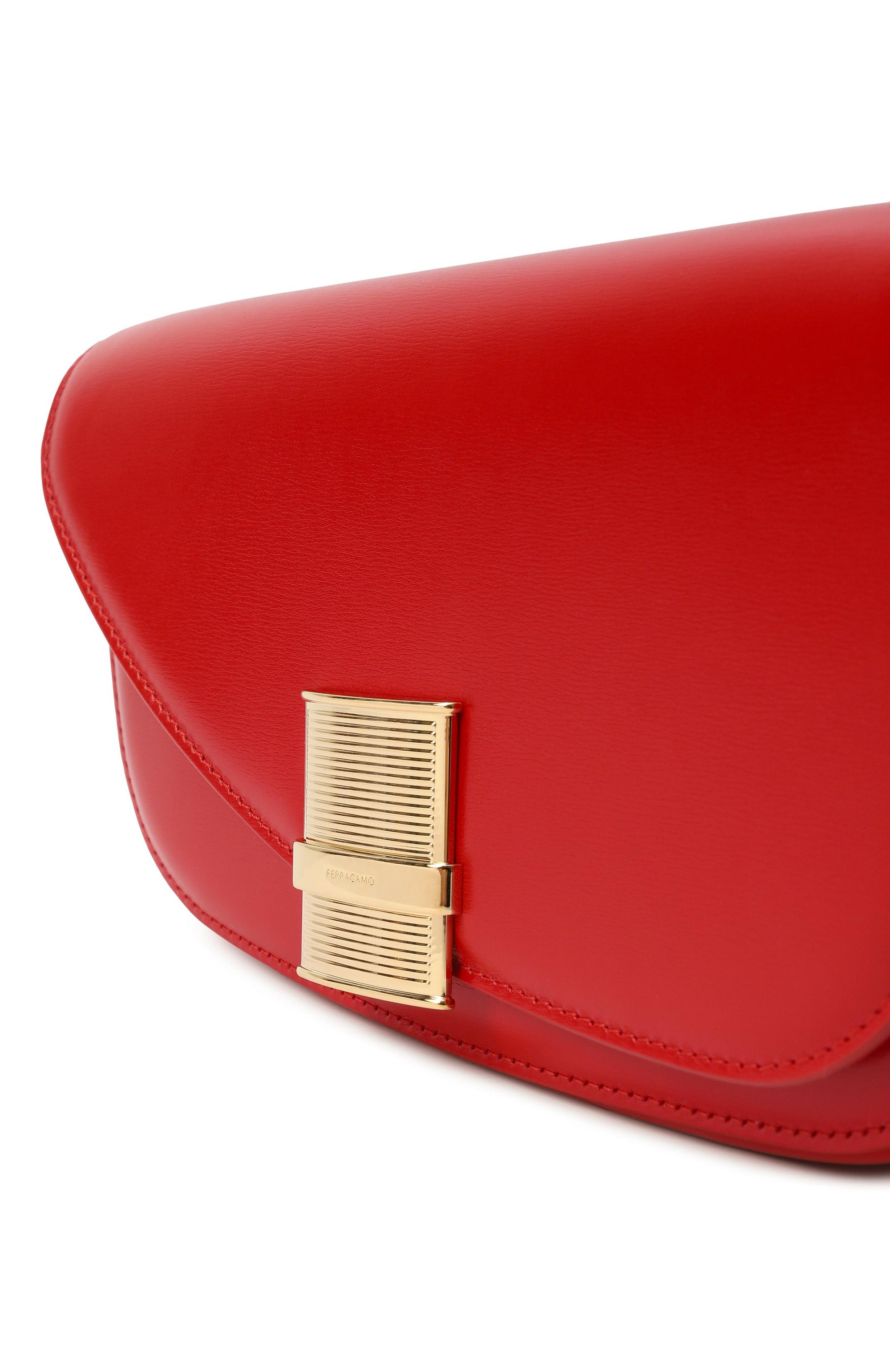 Сумка fiamma mini FERRAGAMO красного цвета по цене 216500 руб., арт. 218951/775018, фото 3 Сумка fiamma mini FERRAGAMO, арт. 218951/775018, фото 3