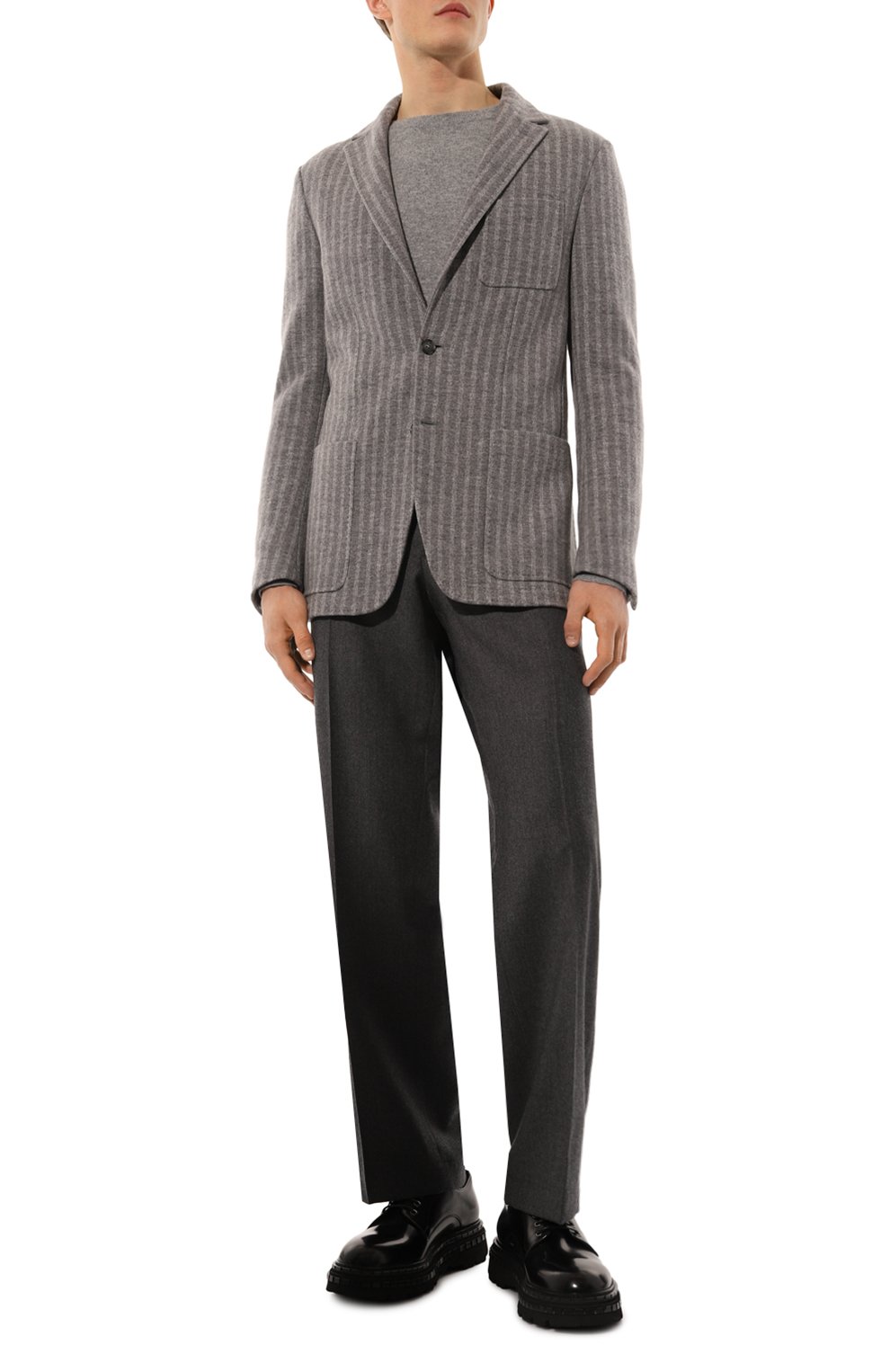 Шерстяной пиджак CANALI серого цвета по цене 110500 руб., арт. J0147/JY02564, фото 3 Шерстяной пиджак CANALI, арт. J0147/JY02564, фото 3
