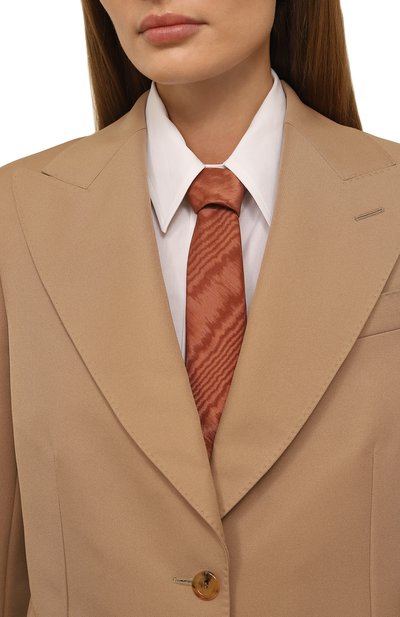 Галстук GUCCI коричневого цвета по цене 25200 руб., арт. 593989 3G470, фото 2 Галстук GUCCI, арт. 593989 3G470, фото 2