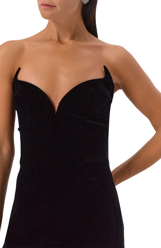 Бархатное платье Mugler 25F1R01708477 Чёрный  25F1R01708477 Фото 5