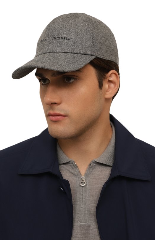 Кашемировая бейсболка Brunello Cucinelli MR4369992 Серый  MR4369992 Фото 2