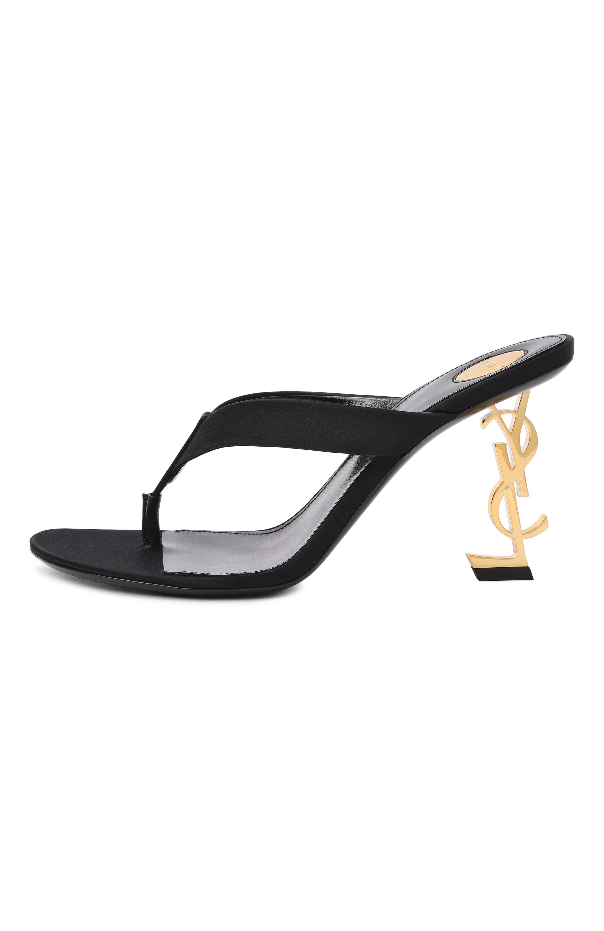 Текстильные мюли opyum 85 SAINT LAURENT черного цвета по цене 173500 руб., арт. 862941/9QNCV, фото 4 Текстильные мюли opyum 85 SAINT LAURENT, арт. 862941/9QNCV, фото 4