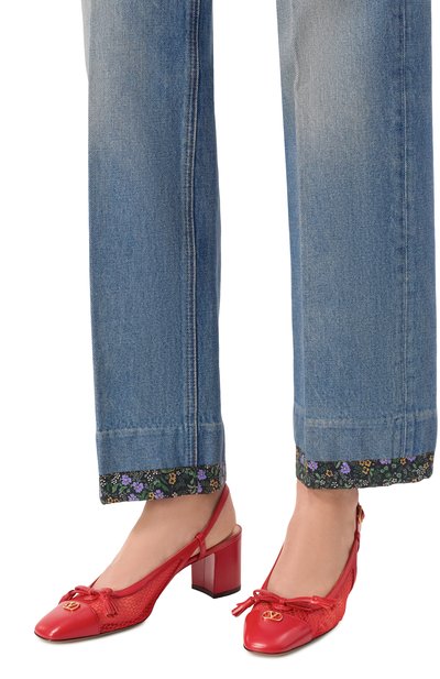 Комбинированные туфли valet du roi 60 VALENTINO красного цвета по цене 125500 руб., арт. 8W2S0MH9/PDY, фото 2 Комбинированные туфли valet du roi 60 VALENTINO, арт. 8W2S0MH9/PDY, фото 2