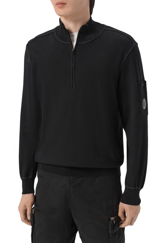 Хлопковый джемпер C.P. Company 20CMKN194A/110560A Чёрный  20CMKN194A/110560A Фото 3