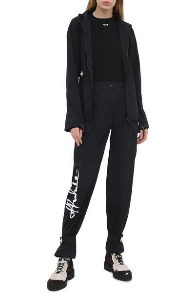 Лонгслив OFF-WHITE черного цвета по цене 26700 руб., арт. 0WAD136F20JER0011001, фото 2 Лонгслив OFF-WHITE, арт. 0WAD136F20JER0011001, фото 2