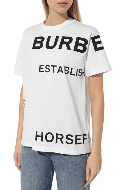 Хлопковая футболка BURBERRY, арт. 8017103, фото 3