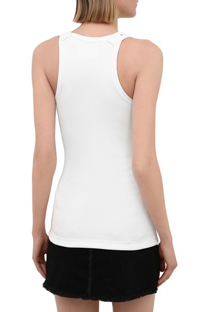 Топ VERSACE JEANS COUTURE белого цвета по цене 22650 руб., арт. D3HWA651-WDP621/10615, фото 4 Топ VERSACE JEANS COUTURE, арт. D3HWA651-WDP621/10615, фото 4