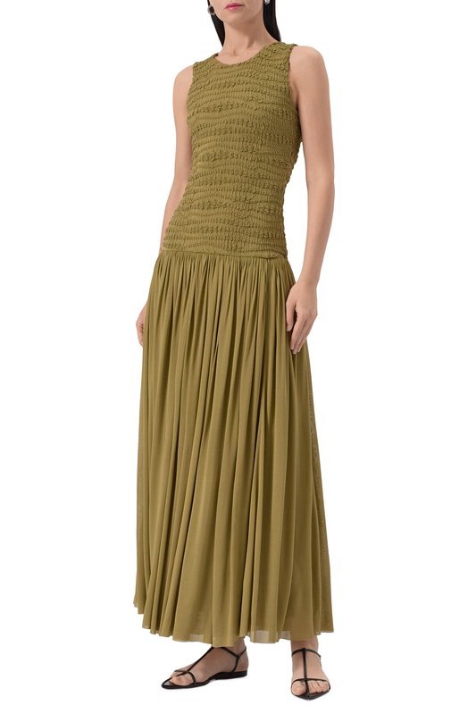 Платье из вискозы Jil Sander J02CT0475-J20266 Хаки  J02CT0475-J20266 Фото 3