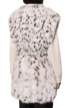 Женский жилет из меха рыси VALENTINO белого цвета, арт. WF3FCA088CF | Фото 4 (Материал подклада: Шелк; Длина (верхняя одежда): До середины бедра; Материал внешний: Натуральный мех; Женское Кросс-КТ: Мех; Стили: Ро�мантичный; Драгоценные камни: Проставлено; Материал сплава: Проставлено; Кросс-КТ: Куртка)