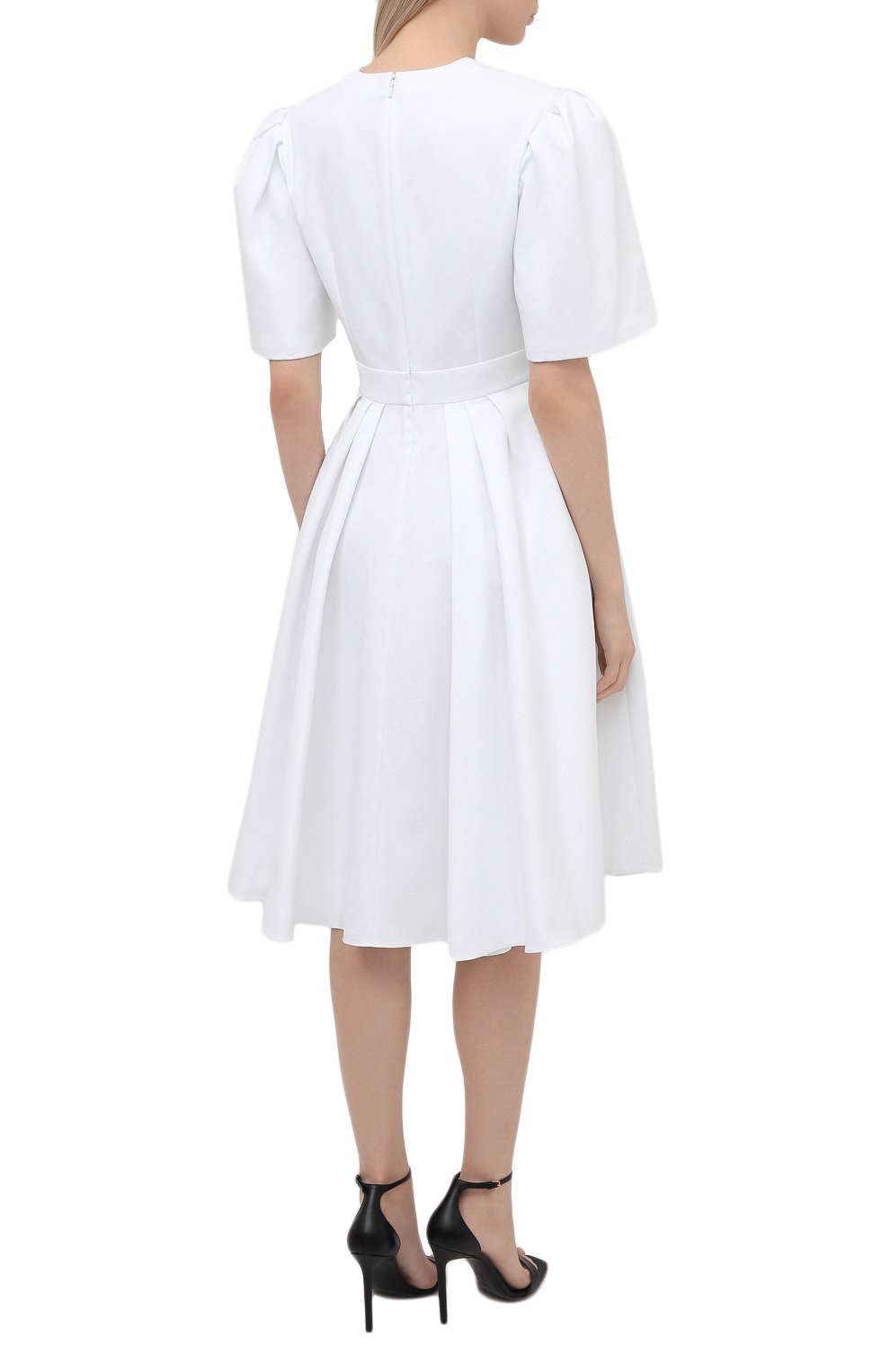 Хлопковое платье ALEXANDER MCQUEEN, арт. 650145/QAAAC, фото 4