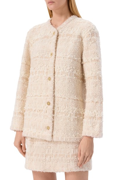 Шерстяной кардиган AND THE BRAND бежевого цвета по цене 87080 руб., арт. W26-CG044-1002-102, фото 3 Шерстяной кардиган AND THE BRAND, арт. W26-CG044-1002-102, фото 3