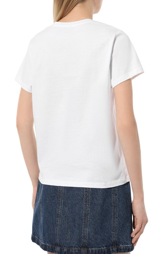 Хлопковая футболка A.P.C. C0BQX-F26944 Белый  C0BQX-F26944 Фото 4