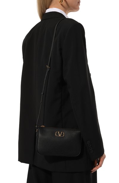 Сумка vlogo signature mini VALENTINO черного цвета по цене 126500 руб., арт. 5W2P0AA9/MIM, фото 2 Сумка vlogo signature mini VALENTINO, арт. 5W2P0AA9/MIM, фото 2