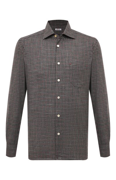 Мужская рубашка из шерсти и шелка KITON, арт. UMCNERK0143C01