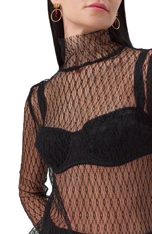 Топ из вискозы Dolce & Gabbana F7AI7T/ILMBD Чёрный  F7AI7T/ILMBD Фото 5