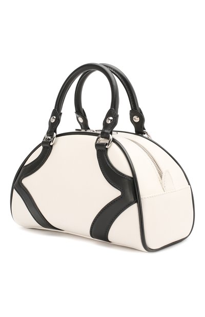 Сумка bowling PRADA черно-белого цвета по цене 170000 руб., арт. IBB071-ASK-F0964-DSO, фото 2 Сумка bowling PRADA, арт. IBB071-ASK-F0964-DSO, фото 2