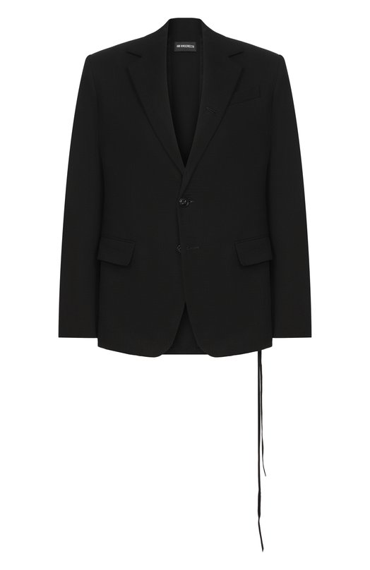 Хлопковый пиджак Ann Demeulemeester B0013730/FA718 Чёрный B0013730/FA718