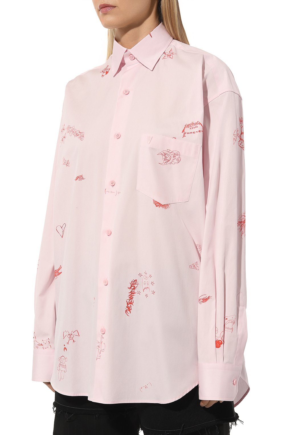 Хлопковая рубашка VETEMENTS, арт. UE64SH120P, фото 3